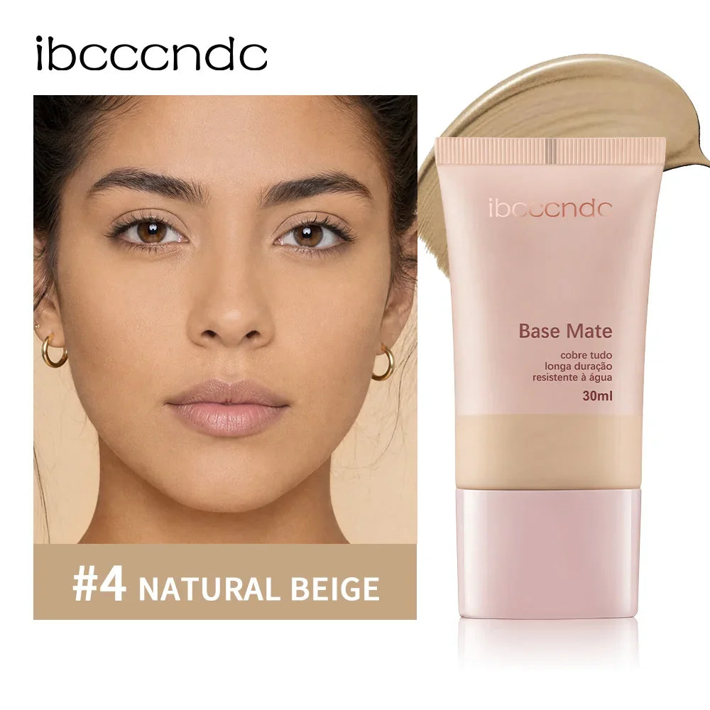 ibcccndc Matte Foundation – Waterproof, Long-Lasting, 9 Shades
