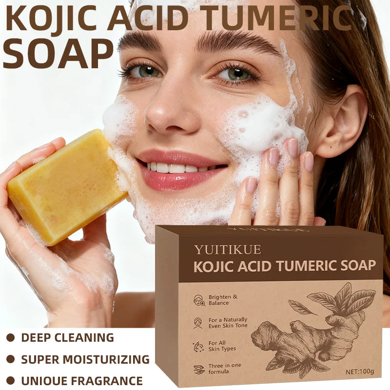 Turmeric Kojic Acid Cleansing Bar – Brightening Face & Body Soap