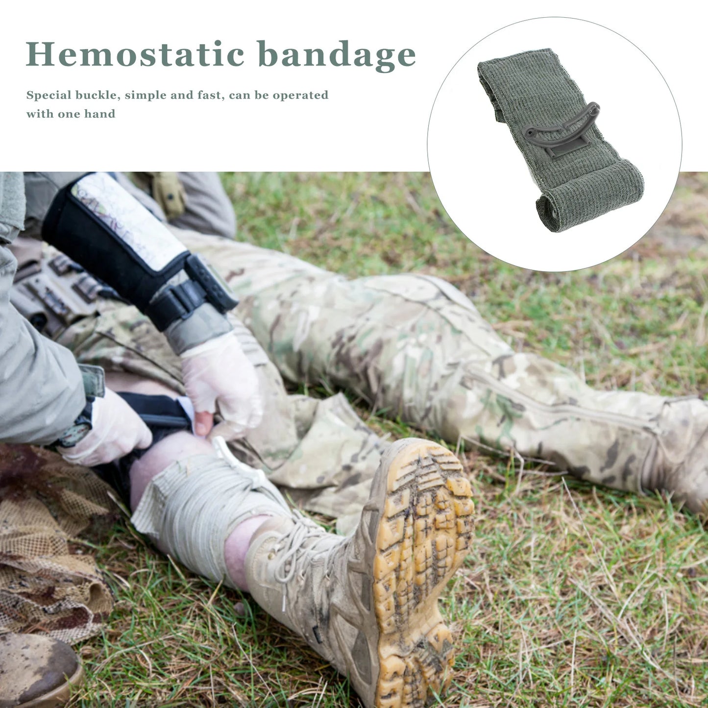 5/10PCS Israeli Bandage First Aid Trauma Hemostatic Bandage Kit Wound Traumatic Emergency Compression Bandages Medical Army Aid Peaceful Pleasures Health and Wellness