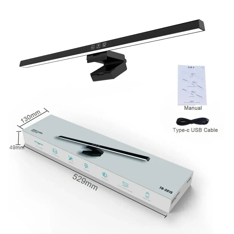 50cm Monitor Light Bar – USB LED Lamp, 3 Colors & Dimmable