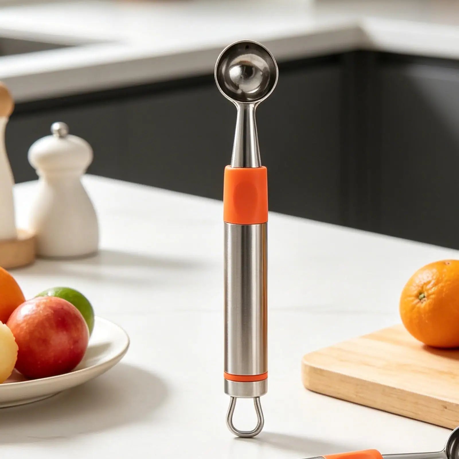 Stainless Steel Fruit Baller Scoop Watermelon Cutter Slicer Tool Melons Baller For Cantaloupe Pitaya Papaya, Ice Cream Cake Home Peaceful Pleasures Health and Wellness
