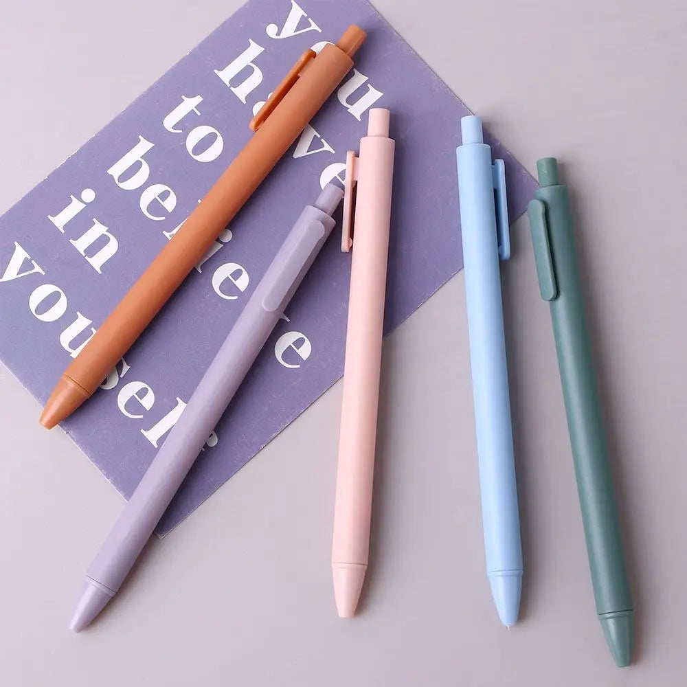 Smooth Office Gift 0.5mm Fine Funny Pens Press Pen Student Stationery Black Ink Pens Sign Pen Macaron Pens Manual Gel Pens Peaceful Pleasures Health and Wellness
