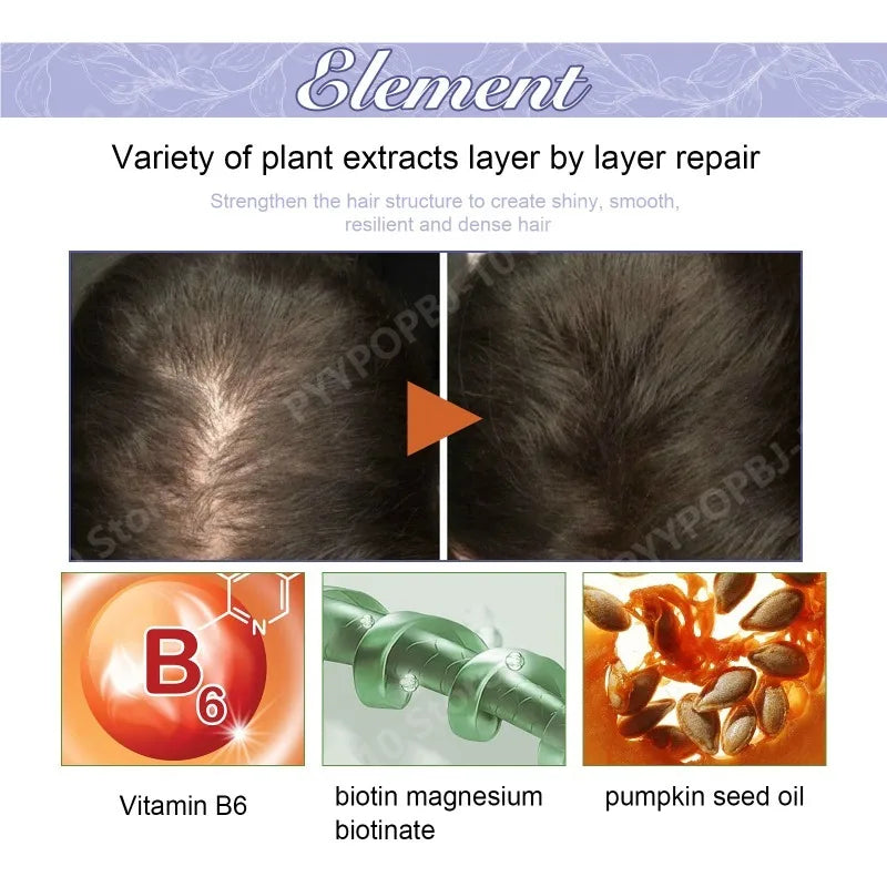 Biotin Vitamin B6 Pumpkin Seed Oil Hair Liquid Supplement 30ml