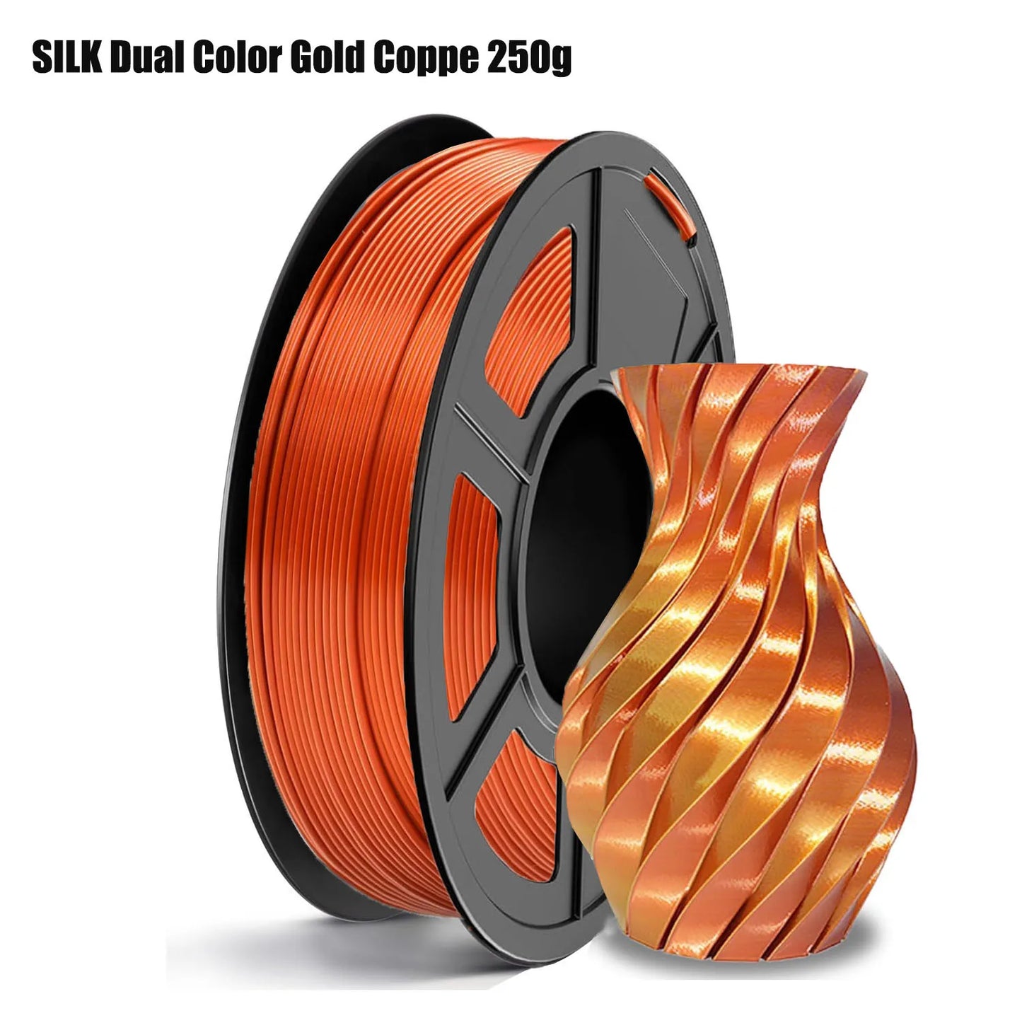 Silk PLA Filament 1.75mm Dual Color Metal Shine | FDM 3D Printer