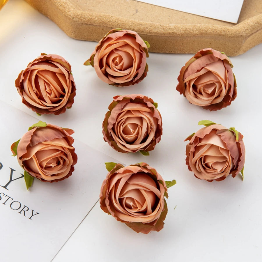 Artificial Silk Rose Heads 10/20 Pcs | Wedding & Home Decor