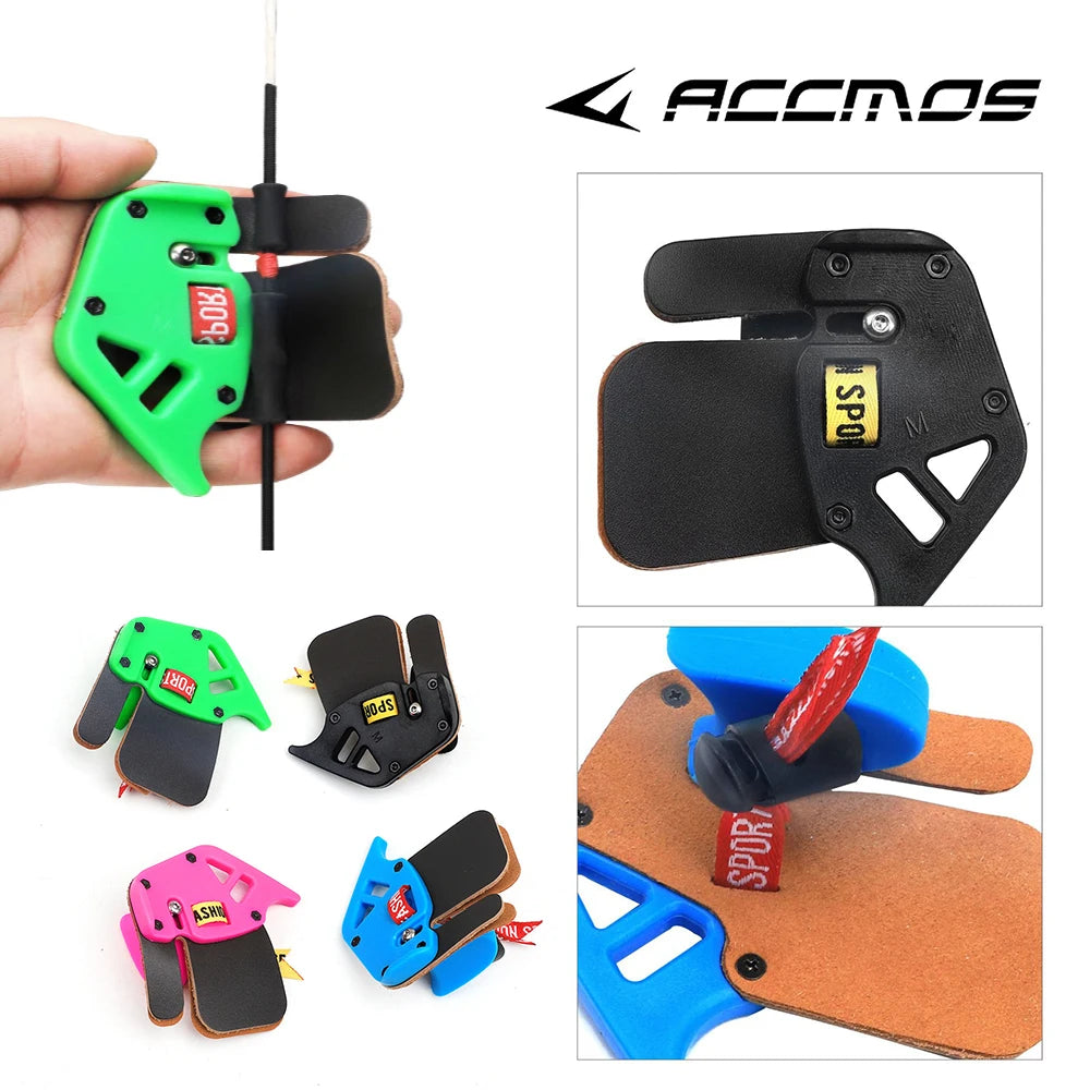 Archery Finger Tab Guard Recurve Bow Protective S M L Arrow