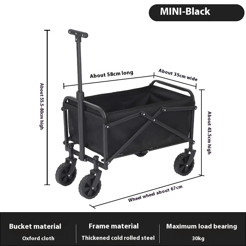 Foldable Foldable Handcart Foldable Car, Detachable Outdoor Portable Foldable Camping Vehicle 1 Heavy duty Practical Garden Hand Peaceful Pleasures Health and Wellness trumpet