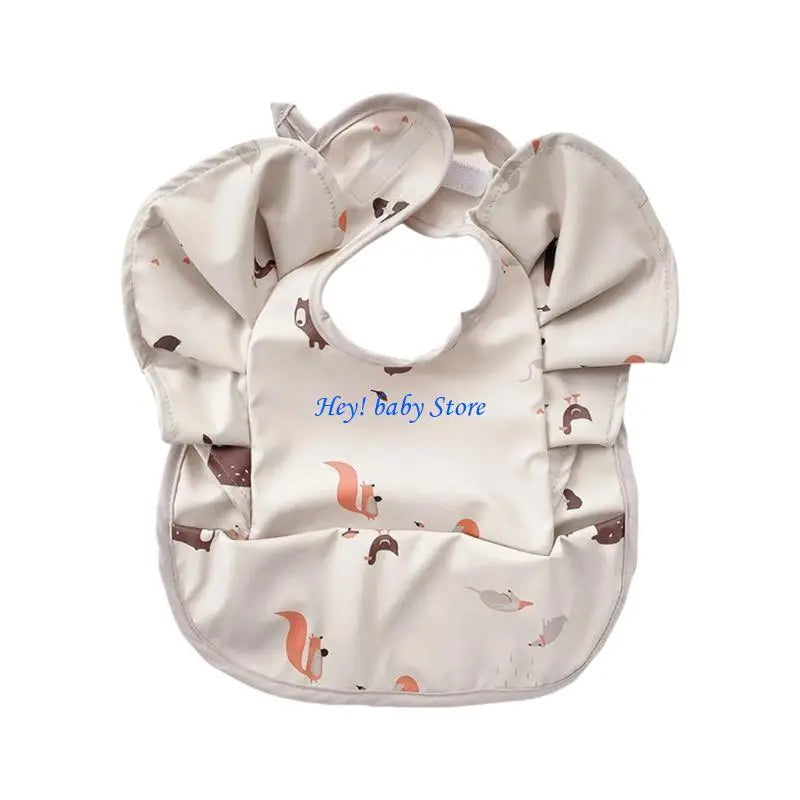Angel Wing Flying Sleeve Baby Bib | Waterproof Catcher Bib