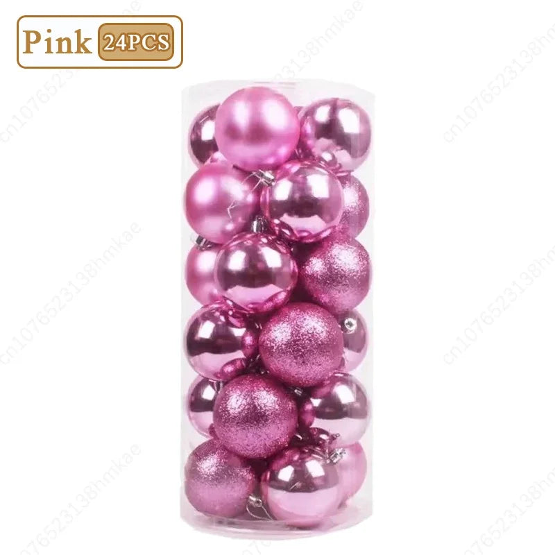 24-Pack Shatterproof Christmas Ball Ornaments | Multicolor Baubles