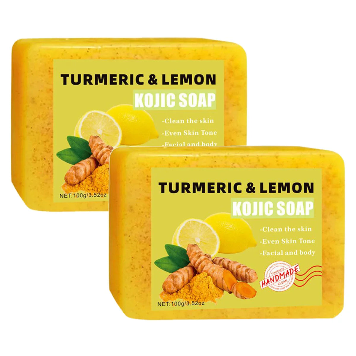 Turmeric Kojic Acid Lemon Soap Bar – Vitamin E Face & Body