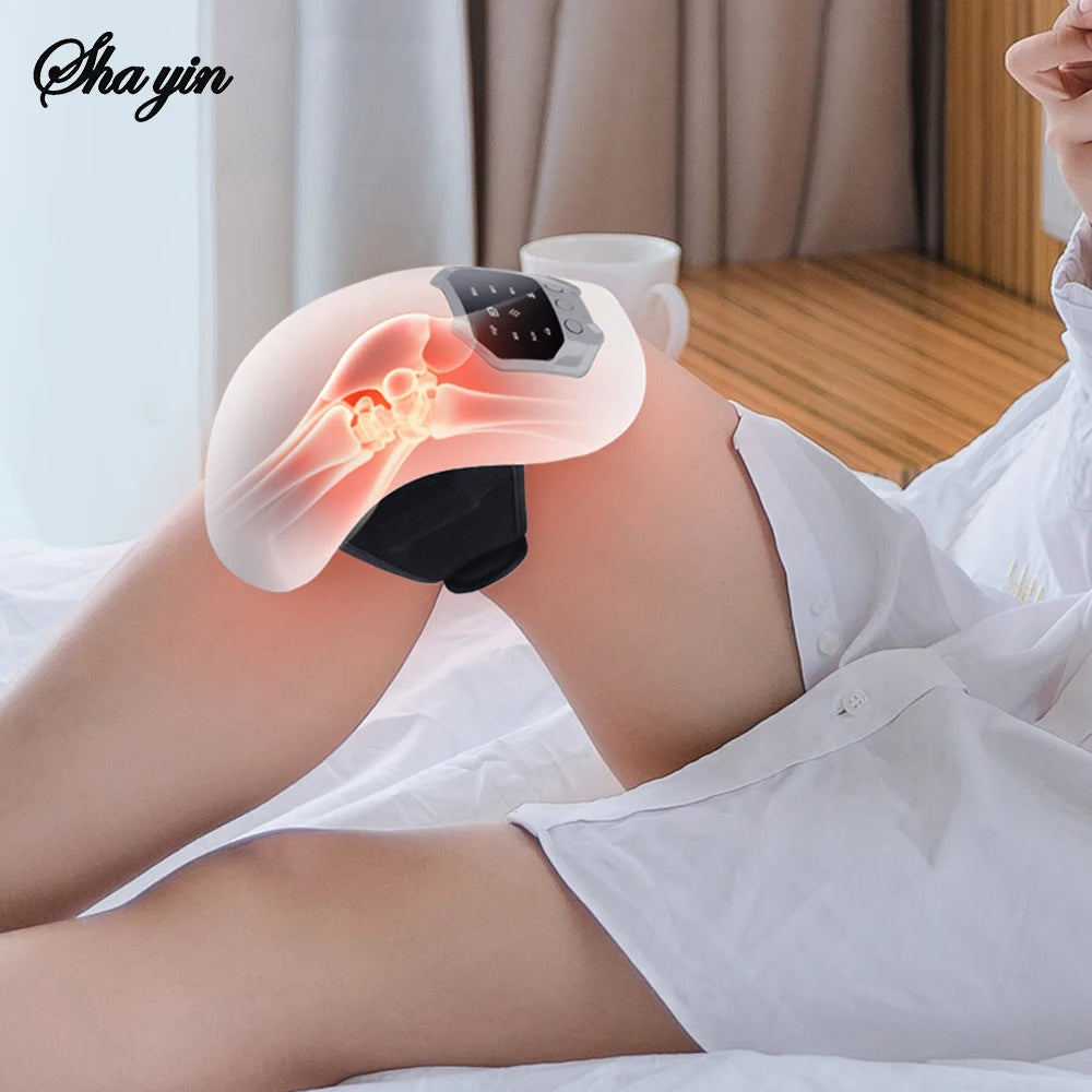 Wireless Smart Knee Massager Vibration Air Pressure Kneading Knee Massage Machine Electric Elbow Shoulder Knee masajeador Peaceful Pleasures Health and Wellness