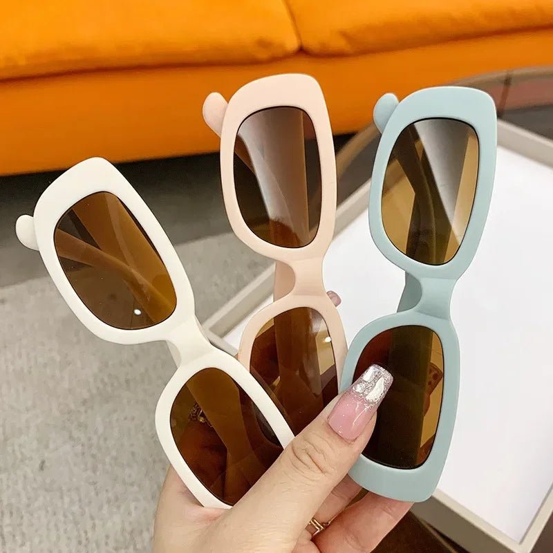 Kids UV400 Rectangle Sunglasses | Vintage Frosted Boys & Girls