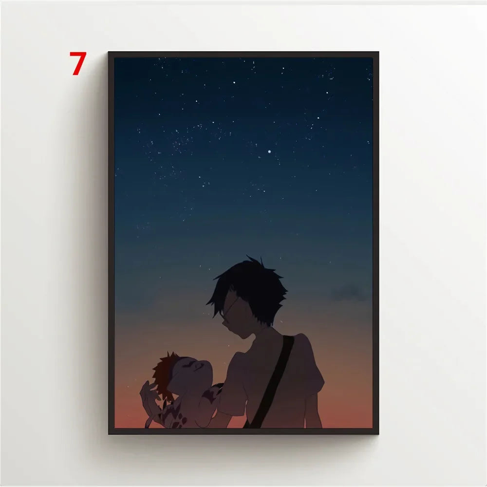 Digimon Adventure Anime Canvas Print Poster | HD Wall Art Decor Anime Canvas Poster Peaceful Pleasures Health and Wellness 6 50x70cm Unframed
