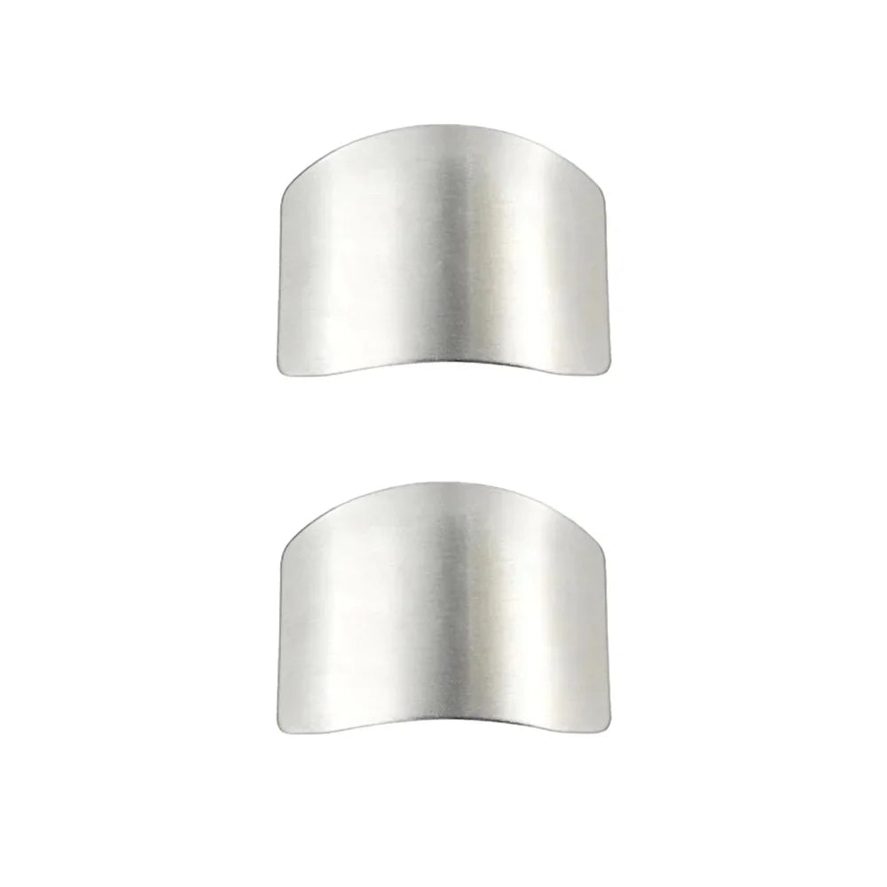 Vegetable Slicer Kitchen Small Tools Hand Guard Creative Finger Guard Cover Multi-functional Stainless Steel Anti-cutting Tool Peaceful Pleasures Health and Wellness 2PCS