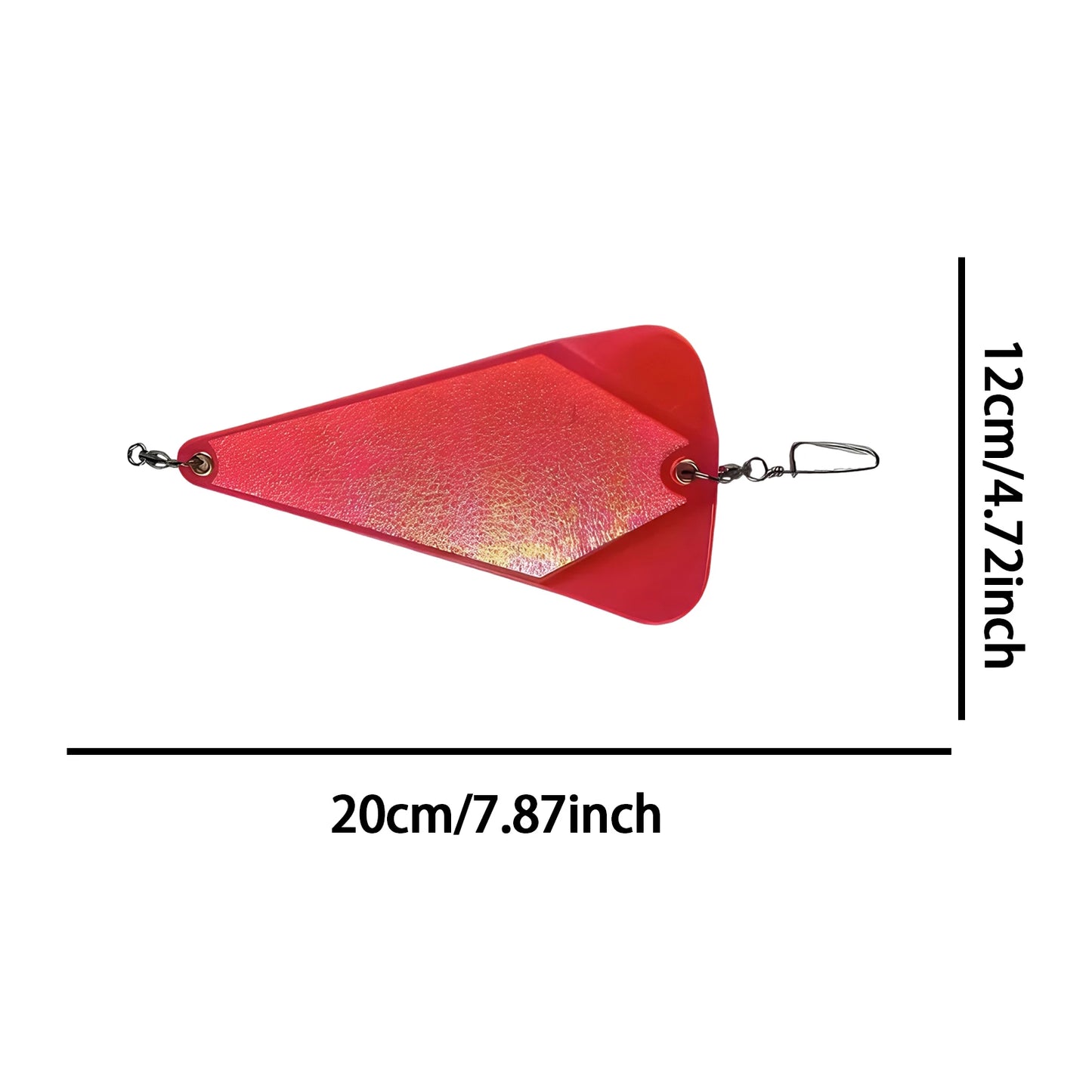 Triangle Trolling Tackle Flasher UV Double-sided Reflective Sea Fishing Bait for Sea Fishing Luminous Lure Boat Accessory Peaceful Pleasures Health and Wellness