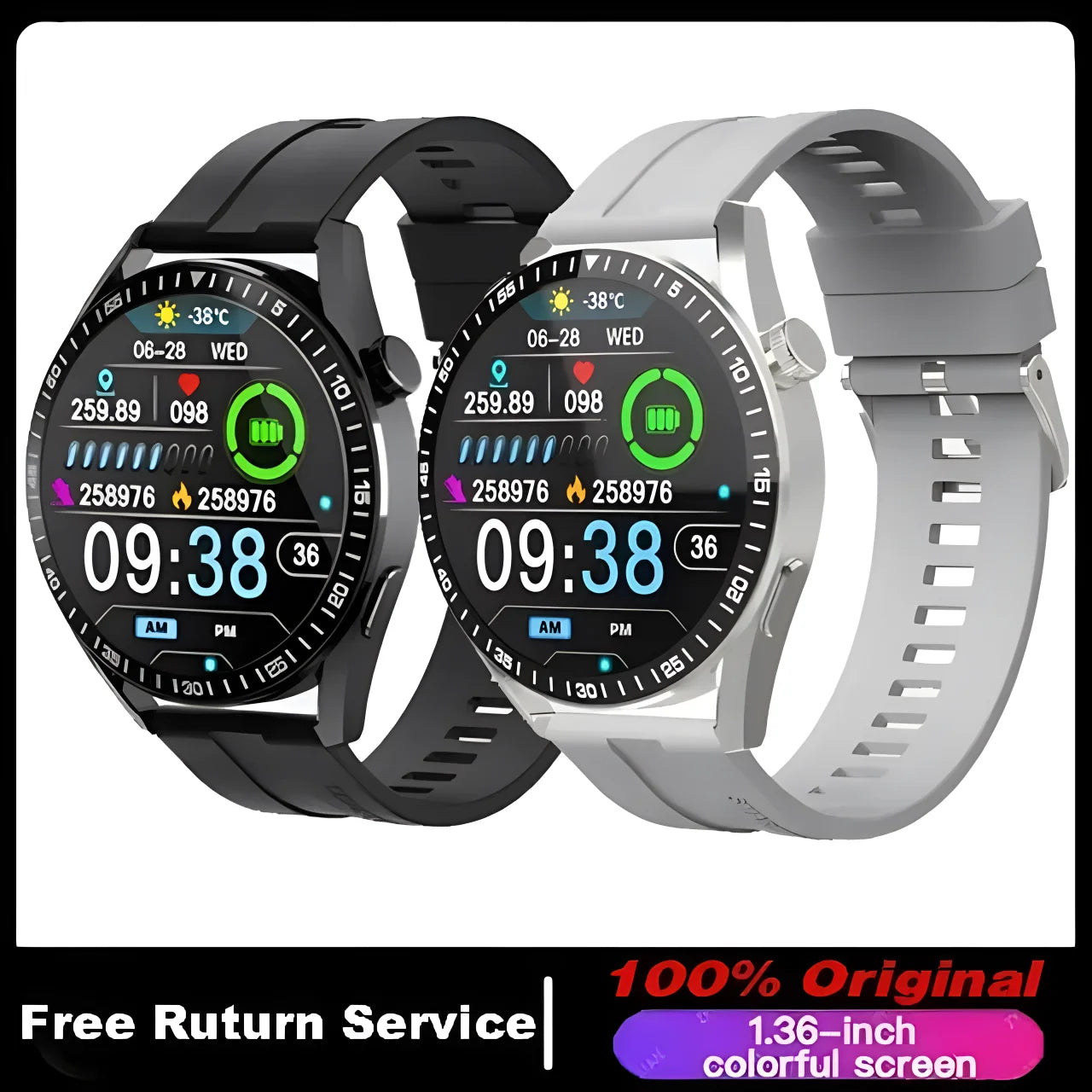 Pro Smart Watch Men Women AMOLED 420*420 HD Screen Heart Rate Bluetooth Call Waterproof relojes inteligentes SmartWatch 2023 Peaceful Pleasures Health and Wellness 1Bk1Wh NEW GT3