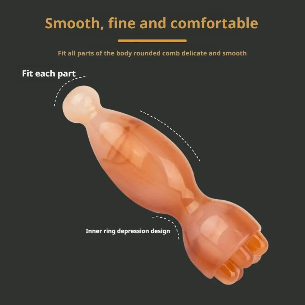 Lotus Seedpod Shape Resin Facial Gua Sha Tool Eye Relaxation Spot Meridians Acupoint Massage Handheld Facial Stick Skin Care Peaceful Pleasures Health and Wellness