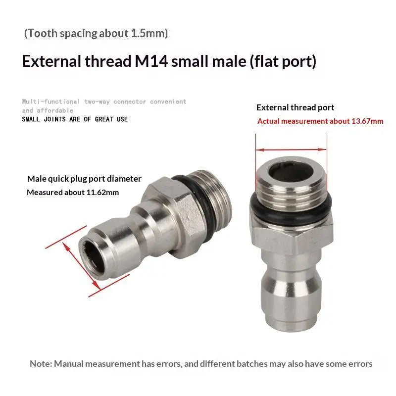 M14 x 1.5 Quick Connector Set – Leak-Proof Pressure Washer Fittings