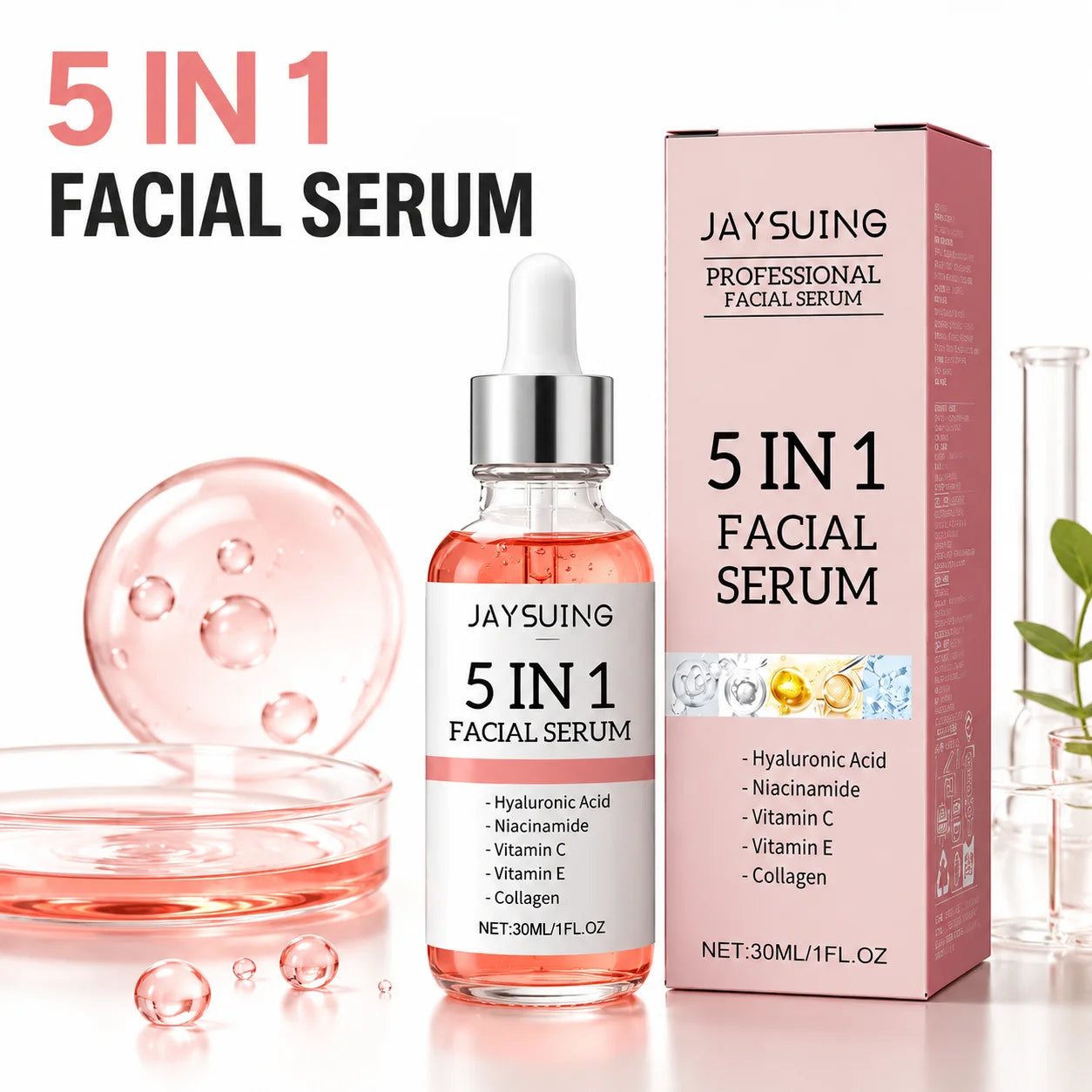 Vitamin C Face Serum with Hyaluronic Acid & Vitamin E | 30ml