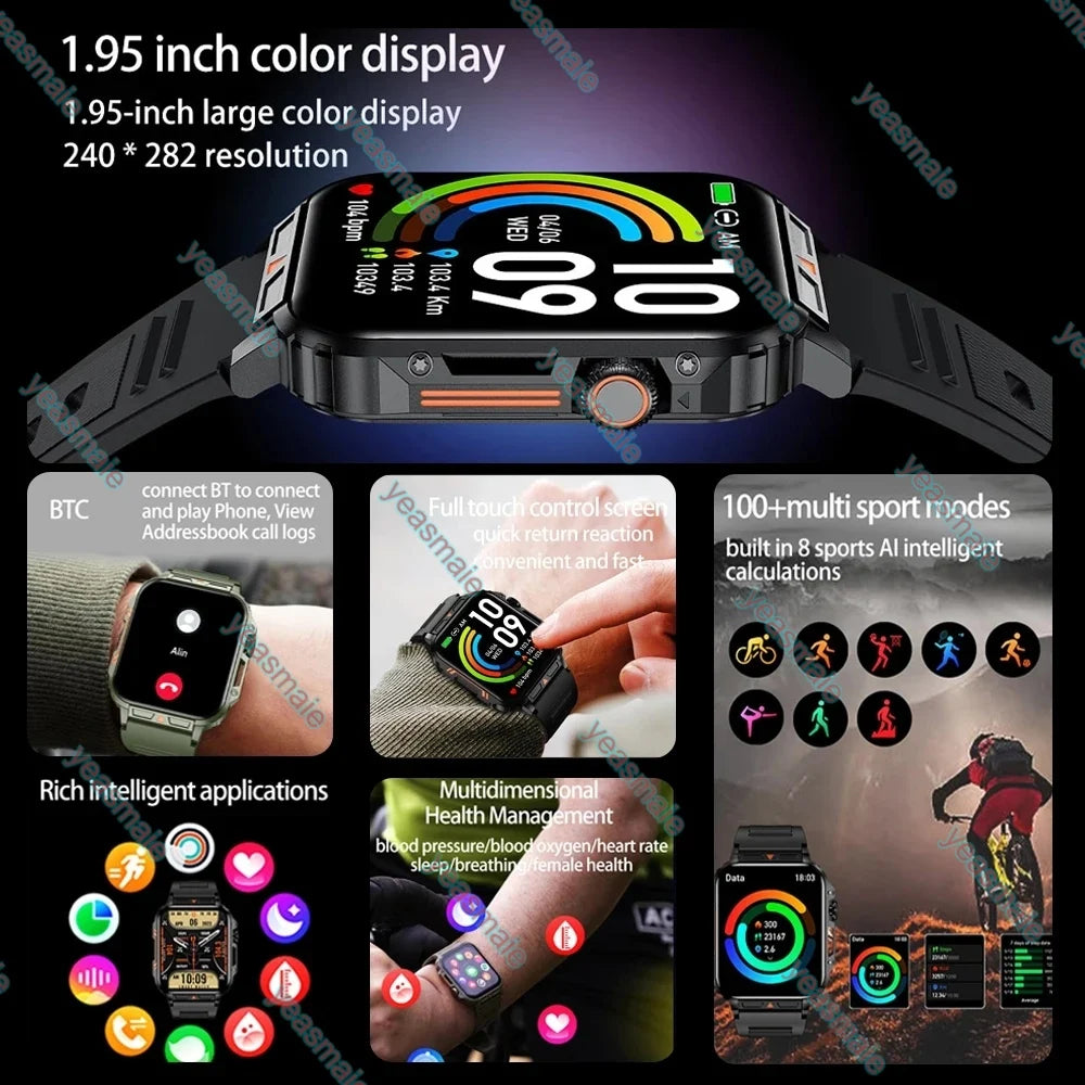 Ola Esporte Military Smartwatch | Bluetooth Call IP67 Fitness