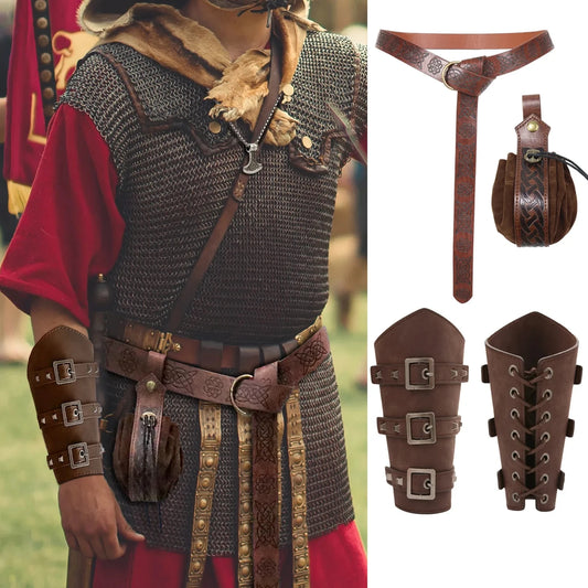 Cosplay Props Faux Leather Medieval Accessories Punk Belt Vintage Arm Peaceful Pleasures Health and Wellness