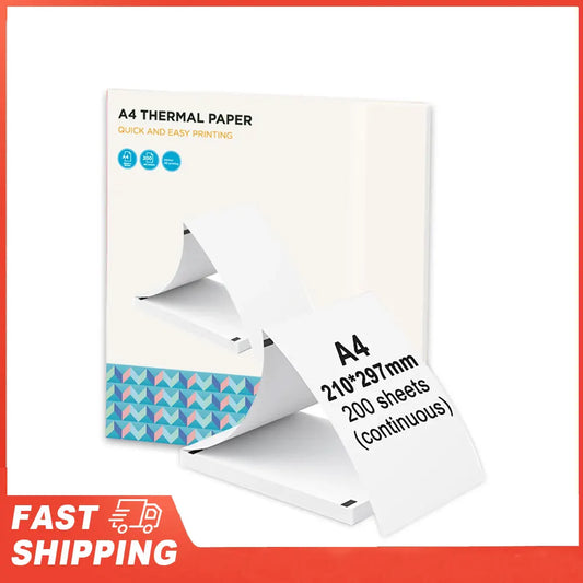 A4 Thermal Paper 200 Sheet Fanfold Printing Printer L81 A81 A80 Peaceful Pleasures Health and Wellness