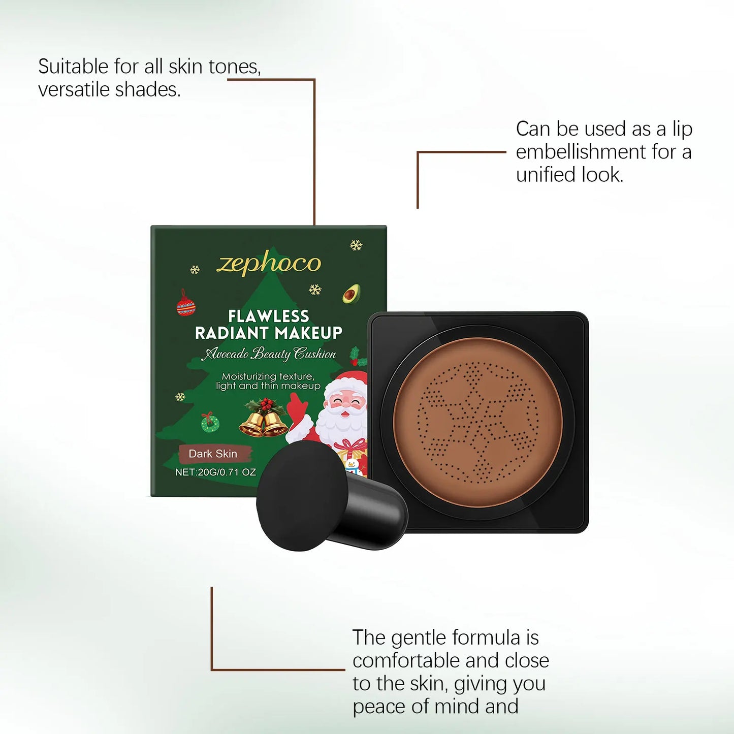 Deep Skin Tone Radiance Cushion Cream – Transfer-Resistant