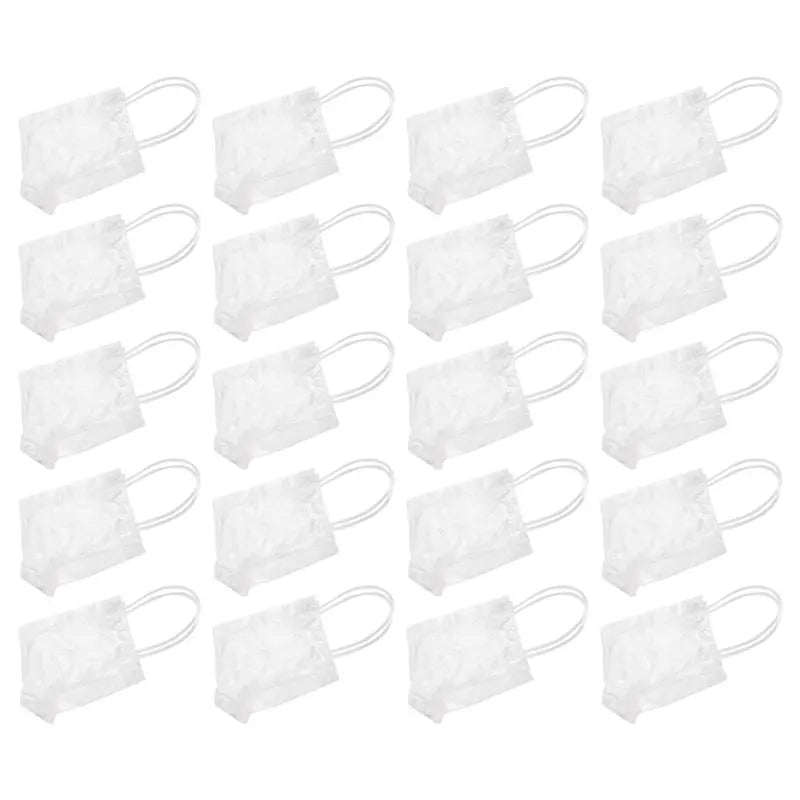 A36T-20Pcs Transparent Gift Bag With Handle Wedding Candy Gift Packaging Reusable Tote Bag Christmas Shower Peaceful Pleasures Health and Wellness Transparent 13 15 7c