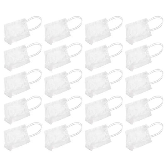 A36T-20Pcs Transparent Gift Bag With Handle Wedding Candy Gift Packaging Reusable Tote Bag Christmas Shower Peaceful Pleasures Health and Wellness Transparent 13 15 7c