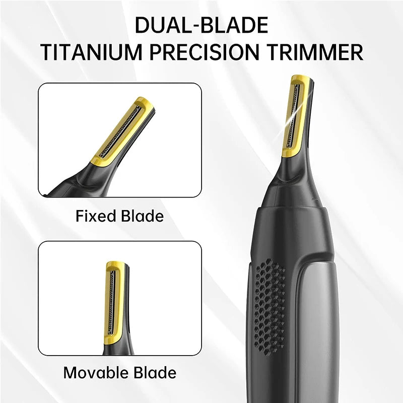 Electric Eyebrow Trimmer Razor Ultra Thin Precision Trimmer Electric Portable Ear Trimmer For Men Nose Hair Shaver Waterproof Peaceful Pleasures Health and Wellness