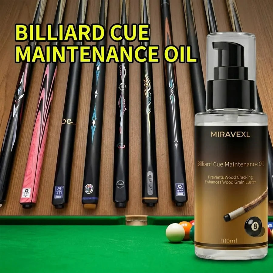 Pool & Snooker Cue Shaft Oil – Wood Conditioner & Polish