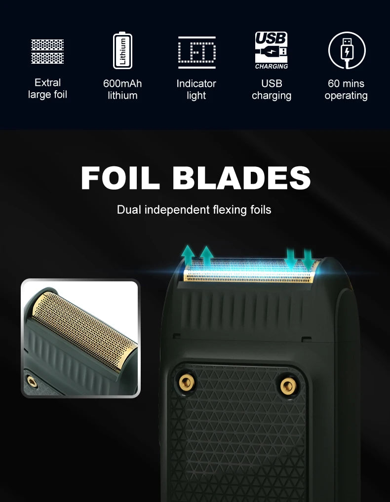 VGR V-353 Shaver Professional Razor Electric Shaving Machine Portable Beard Trimmer Rechargeable Razor Mini Shaver for Men Peaceful Pleasures Health and Wellness