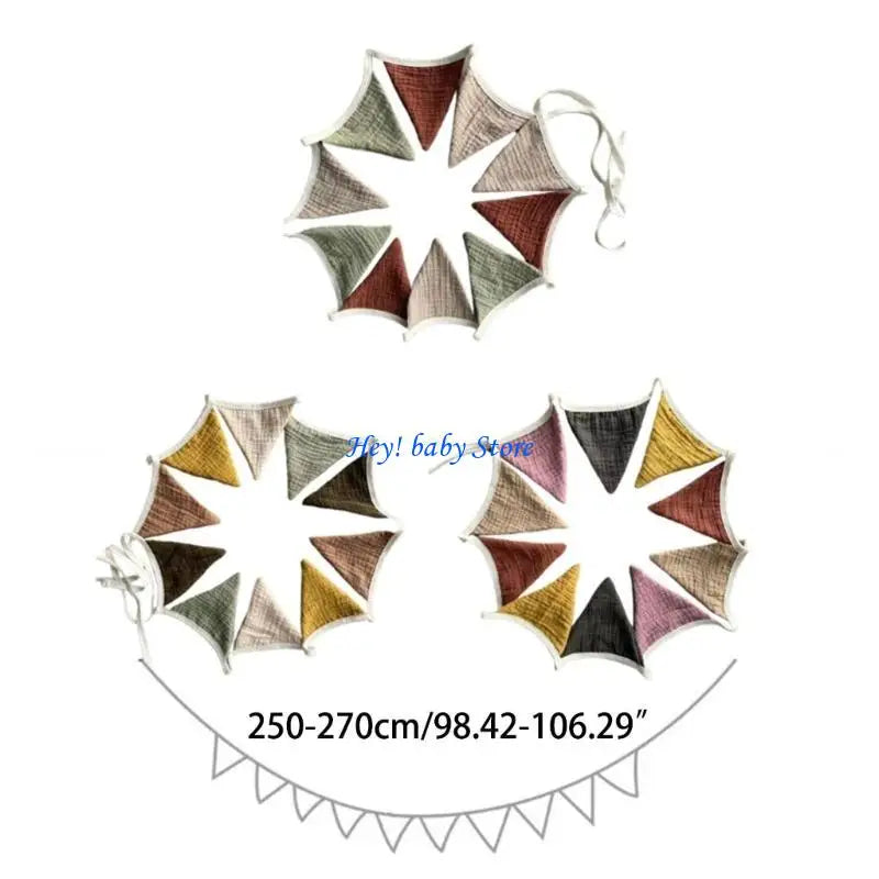 Multicolor Triangle Pennant Bunting Flag Baby Garland Décor