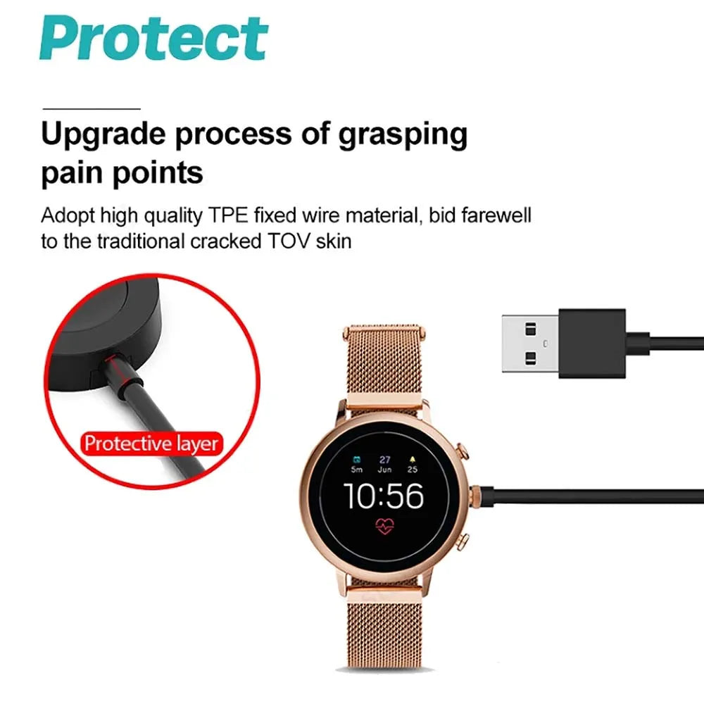 1M USB Charging Cable For Fossil Gen 6/Fossil Gen 5/Fossil Gen SE/Fossil Gen 4/Fossil Sport Charger Peaceful Pleasures Health and Wellness