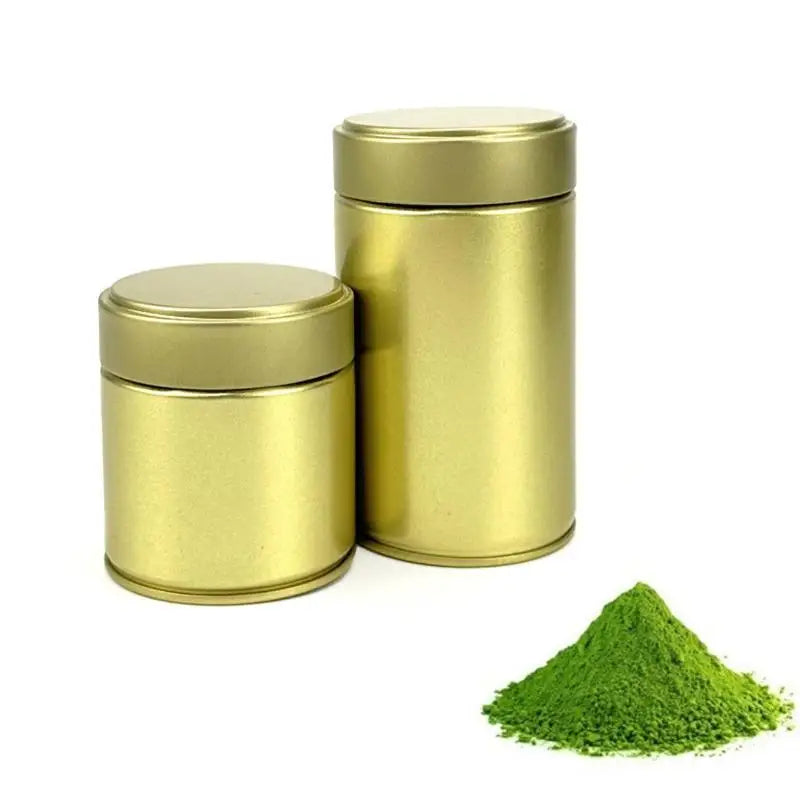 1 Pcs Portable Mini Matcha Powder Can Thick Tinplate Tea Sealed Jar Spice Storage Box Container Box Kitchen Gadgets Household Peaceful Pleasures Health and Wellness