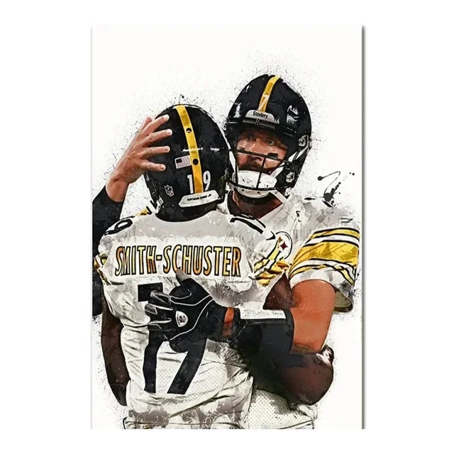 Abstract Football Athlete Canvas Print | Sports Wall Art