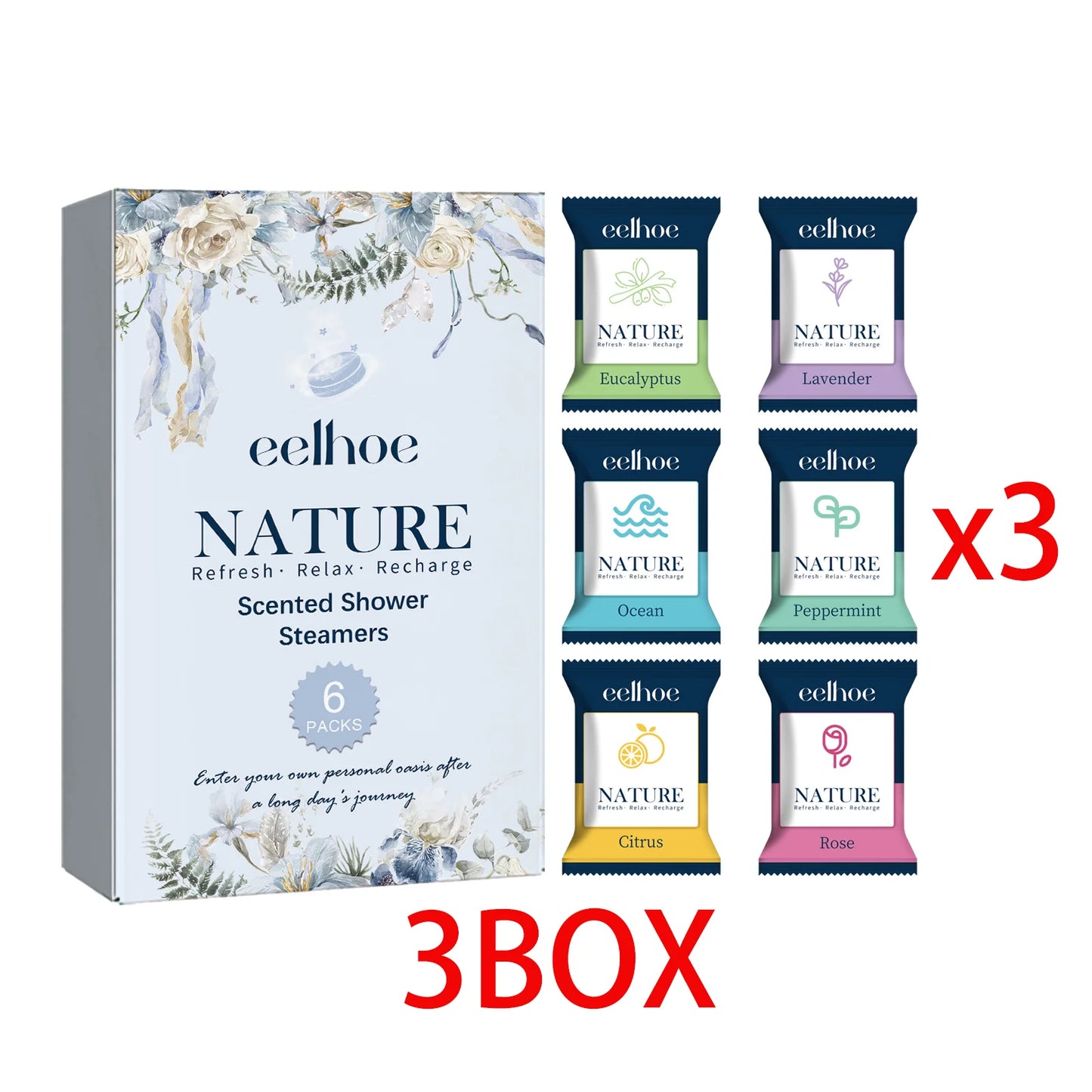 6-Pack Aromatherapy Shower Steamers | Spa Shower Tablets