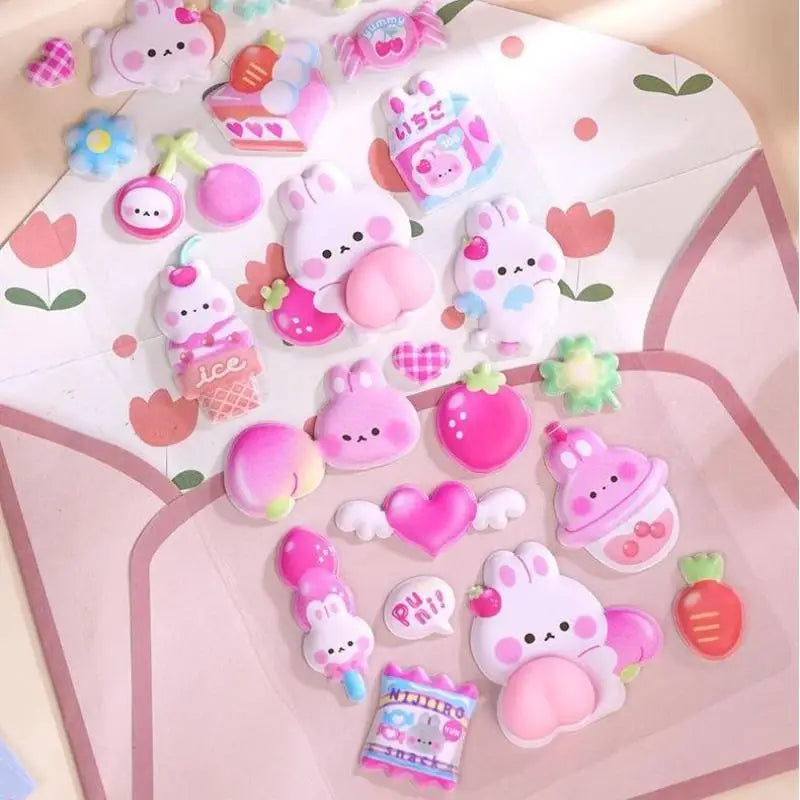 3D Peach Foam Sticker | Stress Relief Scrapbook Decoration