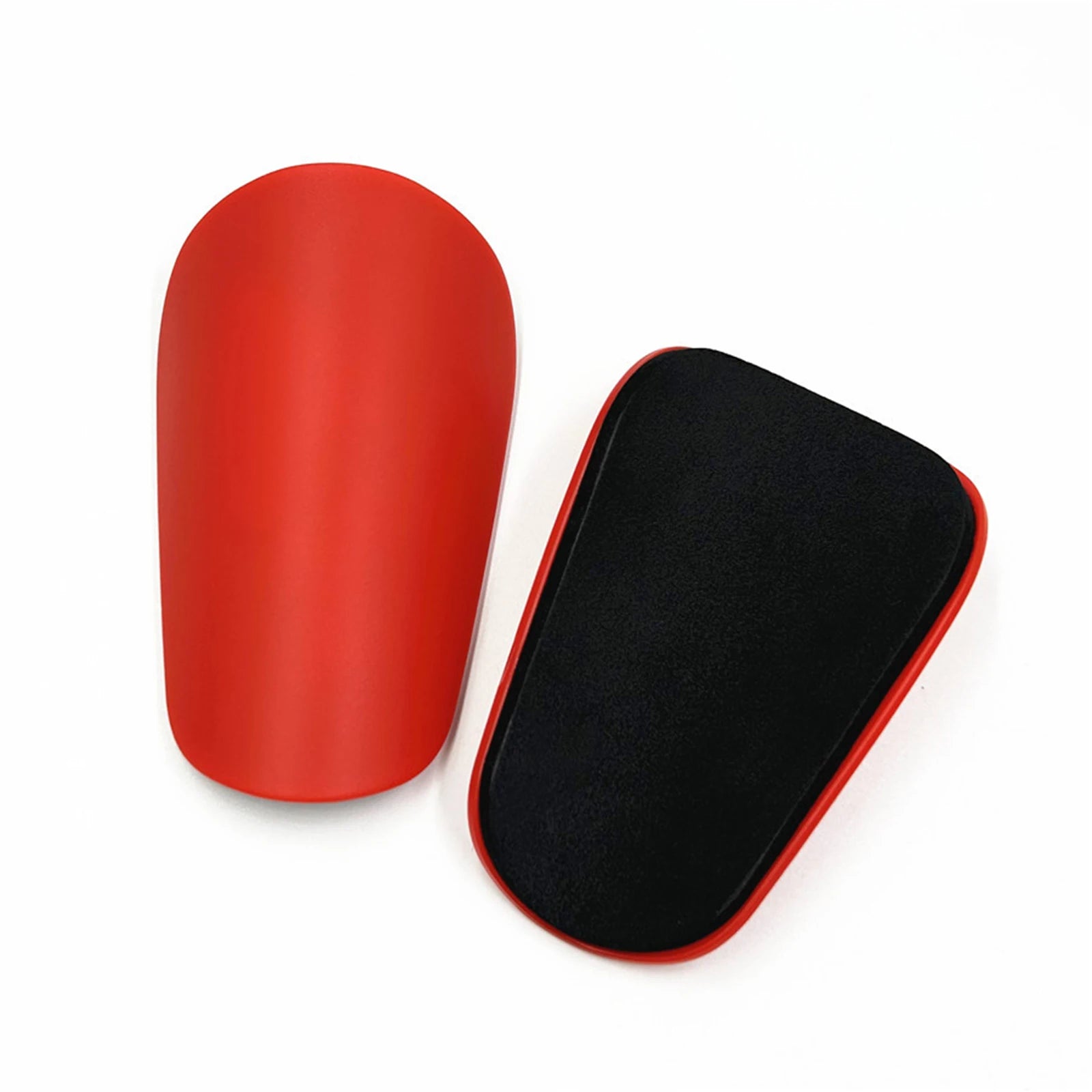 1 Pair Mini Soccer Leg Pads Wear- Lightweight Feet Shin Guards Shock Absorbing Portable Shank Board for Kids and Adults Peaceful Pleasures Health and Wellness Red S