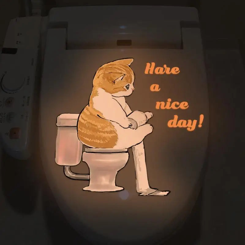 Glow-in-the-Dark Animal Toilet Sticker | Fun Bathroom PVC Decal Bathroom Decal Sticker Peaceful Pleasures Health and Wellness 10
