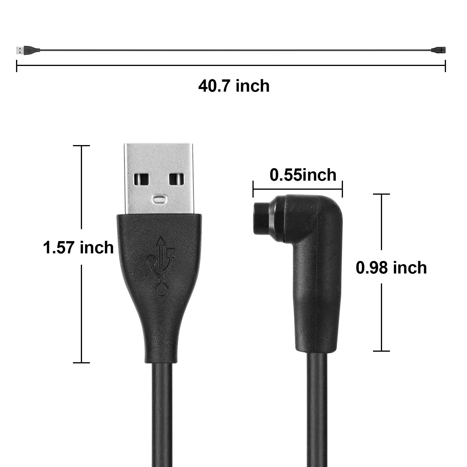 Charging Cable for COROS PACE4/PACE Pro/APEX4(46/42mm)/NOMAD Use Charge Cable Cord 1 Meter Safe Dual Interface Peaceful Pleasures Health and Wellness