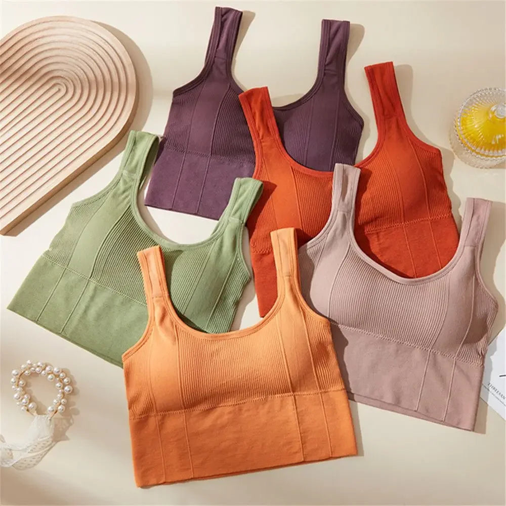 Women's Wireless Padded Sports Bra – Seamless Breathable Gym Vest Women's Sports Bra Peaceful Pleasures Health and Wellness