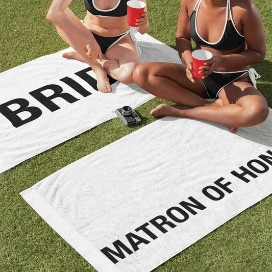 Bride Beach Towel | Bachelorette & Bridal Shower Gift Bridal Beach Towel Peaceful Pleasures Health and Wellness
