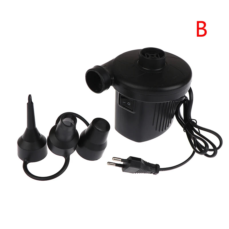 Home Use Camping Inflator Portable Electric Inflatable Pump With 3 Nozzles Air Mattress Boat Auto Air Inflatable Pump For Car Peaceful Pleasures Health and Wellness for car EU plug