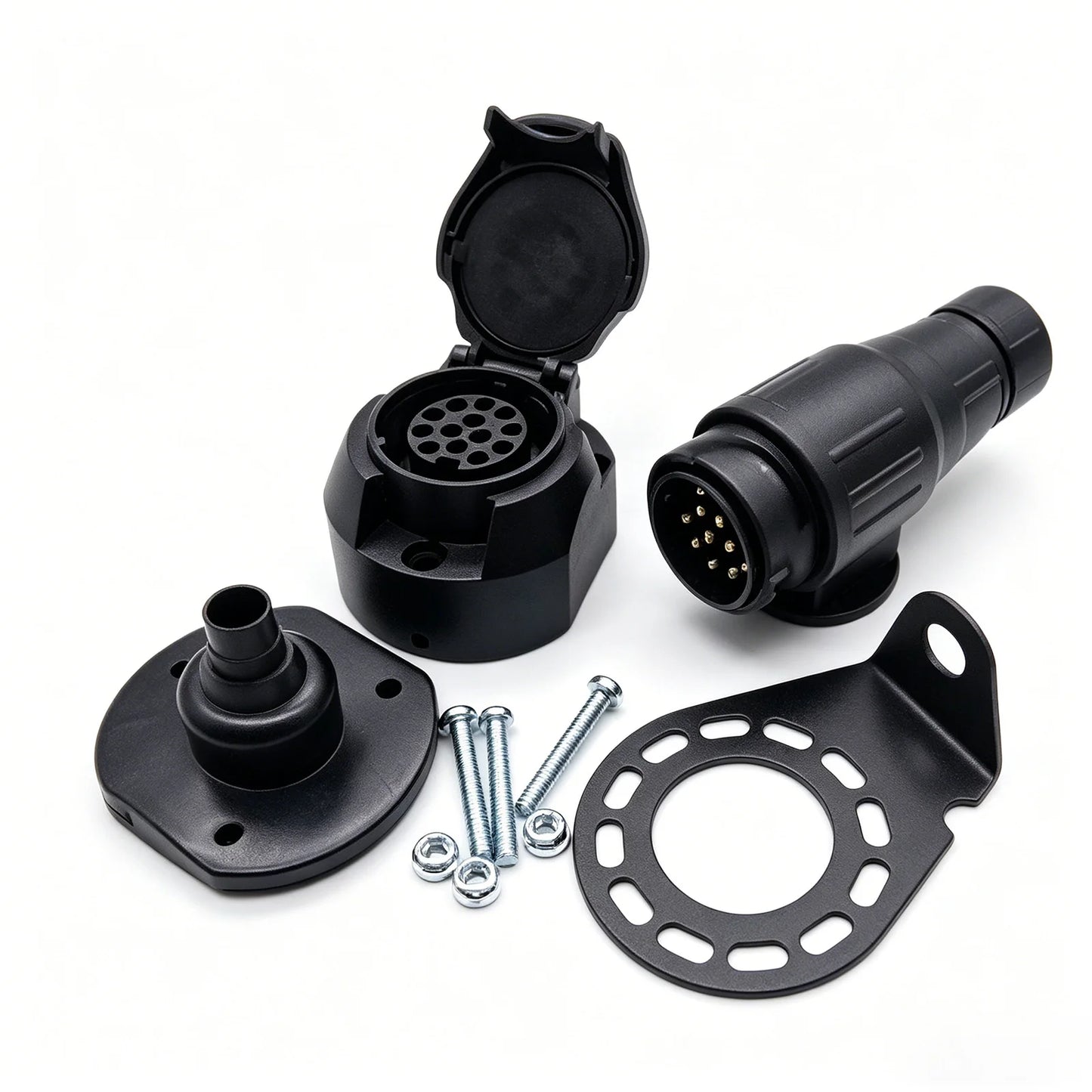 12V 13 Pin Trailer Plug Caravan Accessories Towing Socket Socket Plug Converter Caravan Trailer Electrics Plug for Car Truck RV Peaceful Pleasures Health and Wellness Set