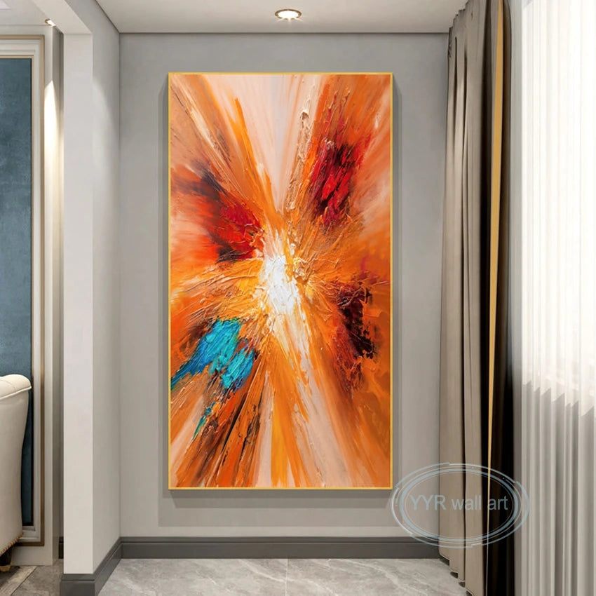Vertical Wall Decoration Poster Handmade Acrylic Abstract Art Oil Painting Living Room Bedroom Hotel Porch Custom Size New Mural Peaceful Pleasures Health and Wellness