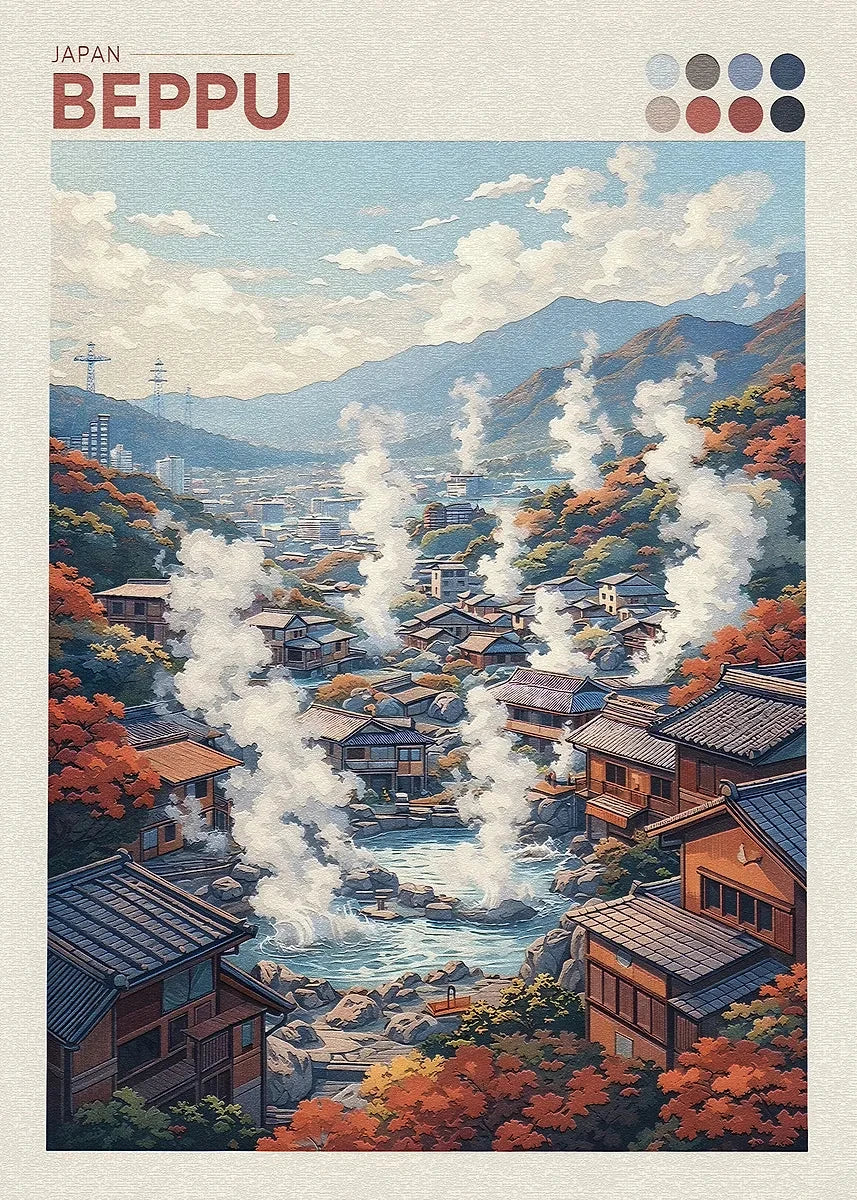 Japan Autumn Cityscape Canvas Print | Yokohama Wall Art Décor