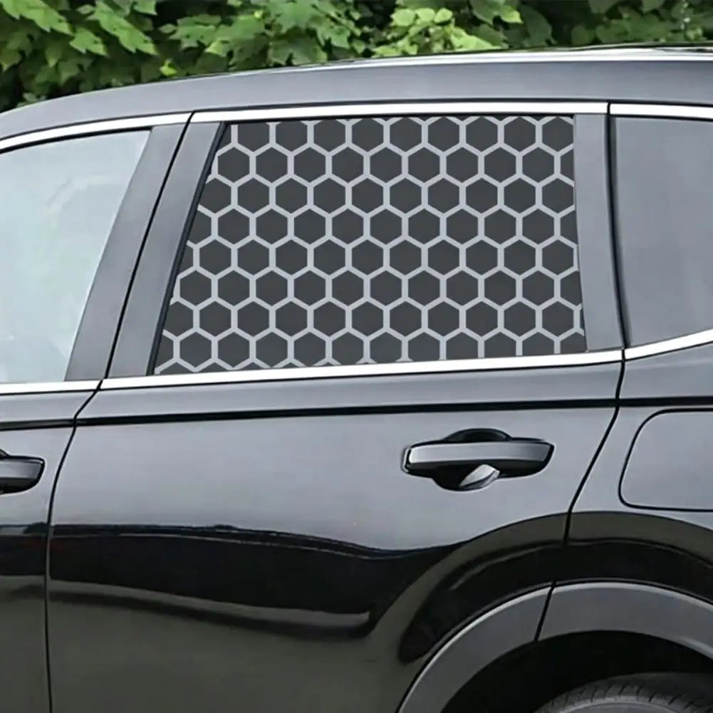 Honeycomb Matte Black Car Window Sticker 75x50cm Sun Shade