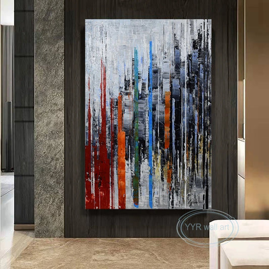 Handmade Abstract Canvas Oil Painting | Custom Wall Art Abstract Oil Painting Peaceful Pleasures Health and Wellness