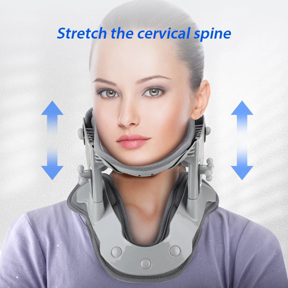 Adjustable Cervical Traction Spine Collar Support Thermal Neck Stretcher for Muscle Relaxation Home Office Daily Neck Care Peaceful Pleasures Health and Wellness